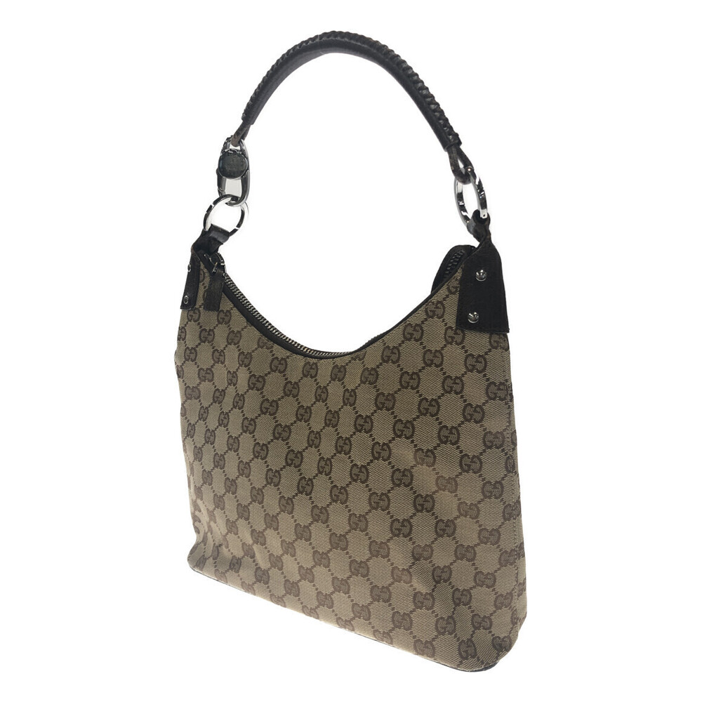 GUCCI GG Canvas Hobo Shoulder Bag Semi Shoulder Brown - Picture 2 of 6